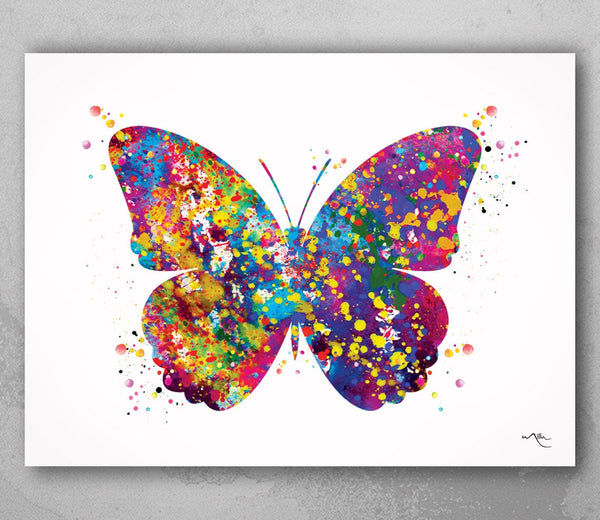 Butterfly Watercolor Print Butterflies Decorative Art Print Nursery Decor Gift Housewarming Gift Office Decor Room Wall Art Wall Decor-1566