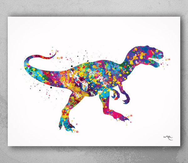 Trex Dinosaur Art Print Watercolor Print Dino Art Print For Boys Kids Children's Wall Art Nursery Wall Decor Art Home Decor Wall Hanging-27
