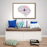 Circuit Brain Watercolor Print Medical Art Science Art Neuroscience Wall Art Neurology Human Brain Tech Gift Computer Technology Art-1745
