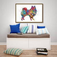 American Eskimo Dog Watercolor Print Eskie Dog Art Custom Dog Portrait Pet Gift Animal Dog Painting Doglover Gift Personelize Poster-1488
