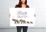 Elephant Family Same Sex Two Dads Watercolor Print Wall Art Gay Adoption LGBT Family Love Wins Wedding Gift Love is Love Gift Mr and Mr-1707