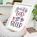 Give It To God And Go To Sleep Watercolour Print Christian Wall Art Wall Decor Inspirational Bedroom Decor Religious Housewarming Gift-1711