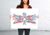 Circuit Board Art Watercolor Print Science Art Computer Modern Art Electronic Motherboard Engineer Technology Gift Poster Wall Hanging-1754