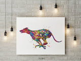 Greyhound Watercolor Print, Lurcher Dog, Greyhound Painting, Greyhound Running, Greyhound Print, Greyhound Gift, Dog Art, Dog Lover Gift-905