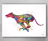 Greyhound Watercolor Print, Lurcher Dog, Greyhound Painting, Greyhound Running, Greyhound Print, Greyhound Gift, Dog Art, Dog Lover Gift-905