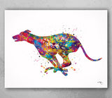 Greyhound Watercolor Print, Lurcher Dog, Greyhound Painting, Greyhound Running, Greyhound Print, Greyhound Gift, Dog Art, Dog Lover Gift-905