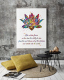 Lotus Quote Watercolor Print Nice Quote Gift Poster Yoga Studio Relaxation Housewarming Inspirational Wall Art Motivational Quote Art-1489