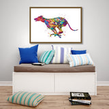Greyhound Watercolor Print, Lurcher Dog, Greyhound Painting, Greyhound Running, Greyhound Print, Greyhound Gift, Dog Art, Dog Lover Gift-905