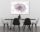 Epilepsy Brain Art Watercolor Print Abstract  Medical Art Science Neurology Brain Cell Psychiatry Therapy Art Doctor Poster Wall Art-1819