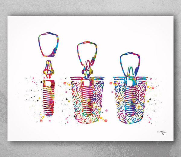 Dental Implant Watercolor Print Tooth Anatomical Art Dental Clinic Decor Dentistry Student Science Graduaiton Dentist Gift Doctor Art-1099