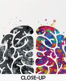 Creative Brain Watercolor Print Medical Art Science Art Geek Nerd Neurology Wall Art Artistic Brain Left Right Brain Poster Wall Decor-1118