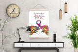 Elephant Love Quote Watercolor Print Kiss Love Couple Wedding Housewarming Gift Wall Art Wall Decor Art Anniversary Gift Wall Hanging-1872