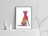Doberman Dog Watercolor Print Dobie Art Print Poster Gift Pet Dog Love Puppy Memorial Dog Gift Doberman Guard Security Doglover Dog Art-1850