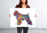 Bouvier Des Flandres Watercolor Print Dog Art Custom Portrait Pet Dog Lover Painting Doglover Personelized Memorial Gift Puppy Poster-1887