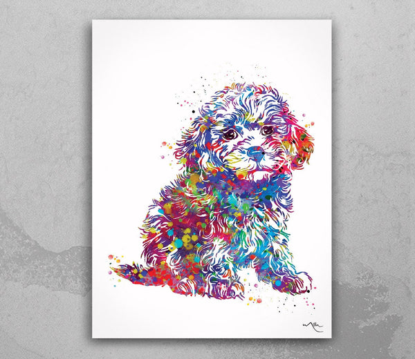 Toy Poodle Watercolor Print Dog Art Custom Dog Portrait Pet Dog Love Animal Dog Poodle Painting Doglover Gift Personelized Decor Poster-1487