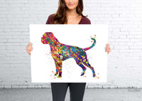 Boxer Dog Watercolor Print Doglover Gift Animal Print Dog Art Boxer Poster Dog Poster Dog Lover Custom Pet Gift Wall Hanging Wall Art-1851