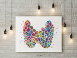 Thyroid Gland Art Watercolor Print Abstract Medical Art Science Endocrinology Art Endocrinologist Art Doctor Clinic Endocrine System -542