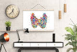 Thyroid Gland Art Watercolor Print Abstract Medical Art Science Endocrinology Art Endocrinologist Art Doctor Clinic Endocrine System -542