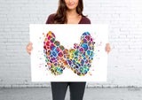 Thyroid Gland Art Watercolor Print Abstract Medical Art Science Endocrinology Art Endocrinologist Art Doctor Clinic Endocrine System -542