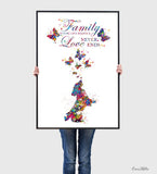 Cocker Spaniel Family Quote Dog Watercolor Print Cocker Jumping Playing Bouncing Gift Pet Dog Love Housewarming Gift Dog Lover Dog Art-1895