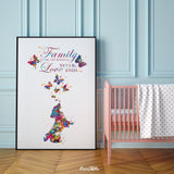 Cocker Spaniel Family Quote Dog Watercolor Print Cocker Jumping Playing Bouncing Gift Pet Dog Love Housewarming Gift Dog Lover Dog Art-1895