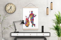 Male Golfer Watercolor Print Gift for Golfers Golf Gift Golfer Golf Sports Painting Golf Poster Man Cave Art Gifts for Him Wall Art-1898