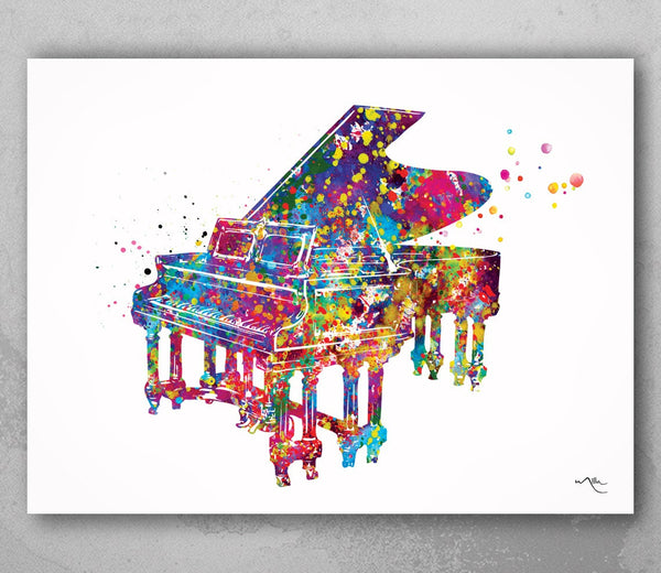 Piano Watercolor Print Music Instrument Wall Art Poster Music Piano Art Gift Piano Wall Decor Home Decor Pianist Gift Nerdy Wall Art-1094