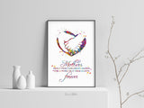 Mothers Hold Their Children's Hands Quote Watercolor Print Mother and Baby Daughter Gift Son Gift For Kids Birthday Baby Shower Nursery-1911