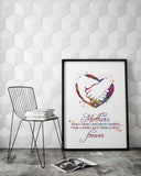 Mothers Hold Their Children's Hands Quote Watercolor Print Mother and Baby Daughter Gift Son Gift For Kids Birthday Baby Shower Nursery-1911