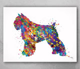 Bouvier Des Flandres Watercolor Print Dog Art Custom Portrait Pet Dog Lover Painting Doglover Personelized Memorial Gift Puppy Poster-1887