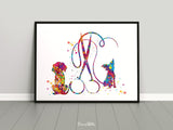 Dog Grooming Watercolor Print Dog Groomers Salon Wall Art Dog Art Animal Gift Veterinarian Office Vet Clinic Pet Grooming Salon Decor-516