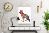 German Shepherd Dog Watercolor Print Dog Gift Pet Dog Love Puppy Friend Animal Dog Poster Dog Art Dog Lover Wall Hanging Wall Decor-1903