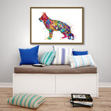 German Shepherd Dog Watercolor Dog Print Dog Gift Pet Dog Love Puppy Friend Police Dog Animal Dog Poster Dog Art Wall Hanging Wall Decor-207
