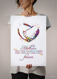 Mothers Hold Their Children's Hands Quote Watercolor Print Mother and Baby Daughter Gift Son Gift For Kids Birthday Baby Shower Nursery-1911