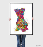 Yorkshire Terrier Watercolor Print Yorkie Art Print Terrier Art Gift Pet Dog Lover Gift Puppy Dog Poster Dog Art Housewarming Gift-1915