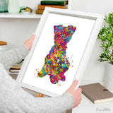 Yorkshire Terrier Watercolor Print Yorkie Art Print Terrier Art Gift Pet Dog Lover Gift Puppy Dog Poster Dog Art Housewarming Gift-1915