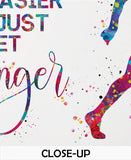 Runner Quote Watercolor Print Runner Female Woman Girl It Doesn't Get Easier You Get Stronger poster Sport running motivational Gift-1923