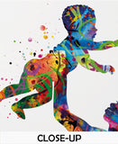 Mother Holding Baby Art Watercolor Print Afro American Mother and Baby Parent Love Boy Girl Family Kids Birthday New Mum Baby Shower-1982