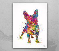 French Bulldog Watercolor Dog Print Frenchie art print Bouledogue Francais Art Gift Pet Dog Love Friend Animal Doglover Poster Dog Art-1525