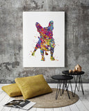 French Bulldog Watercolor Dog Print Frenchie art print Bouledogue Francais Art Gift Pet Dog Love Friend Animal Doglover Poster Dog Art-1525