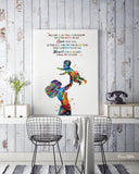 Mother and Child Quote Watercolor Print Mother and Baby Afro American Boy Girl African American Motherhood New Mum Baby Shower Nursery-1995