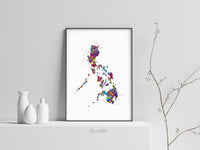 Philippines Map Watercolor Print Anniversary Honeymoon Wedding Gift Travel Art Poster Wall Art Housewarming Gift Wall Hanging Wall Art-2000