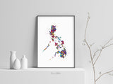 Philippines Map Watercolor Print Anniversary Honeymoon Wedding Gift Travel Art Poster Wall Art Housewarming Gift Wall Hanging Wall Art-2000