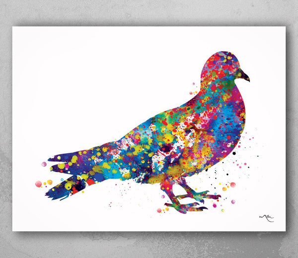 Pigeon Watercolor Print Wall Bird illustration Art Poster Watercolour Bird  Dove Wall Decor Home Decor Bird Decor Wild Life Wall Hanging-49