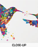 Hummingbirds Watercolor Print Wedding Gift Wall Art Hummingbird Poster Watercolor Bird Painting Bird Print Christmas Gift Wall Hanging-975