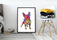 French Bulldog Watercolor Dog Print Frenchie art print Bouledogue Francais Art Gift Pet Dog Love Friend Animal Doglover Poster Dog Art-1525