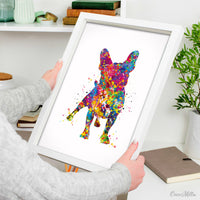 French Bulldog Watercolor Dog Print Frenchie art print Bouledogue Francais Art Gift Pet Dog Love Friend Animal Doglover Poster Dog Art-1525