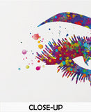 Woman Eyes Watercolor Print Beauty Salon Art Make Up Salon Wall Art Sexy Girl Eyes Eyelashes Wall Art Wall Hanging Female Eye Decor-2045