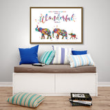 Elephant Family Same Sex Two Dads Watercolor Print Wall Art Gay Adoption LGBT Family Love Wins Wedding Gift Love is Love Gift Mr and Mr-2052