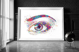 Human Eye Watercolor Print Optometrist Gift Optician Poster Eye Doctor Art Medical Art Ophthalmology Wall Art Eye Clinic Wall Art Decor-115